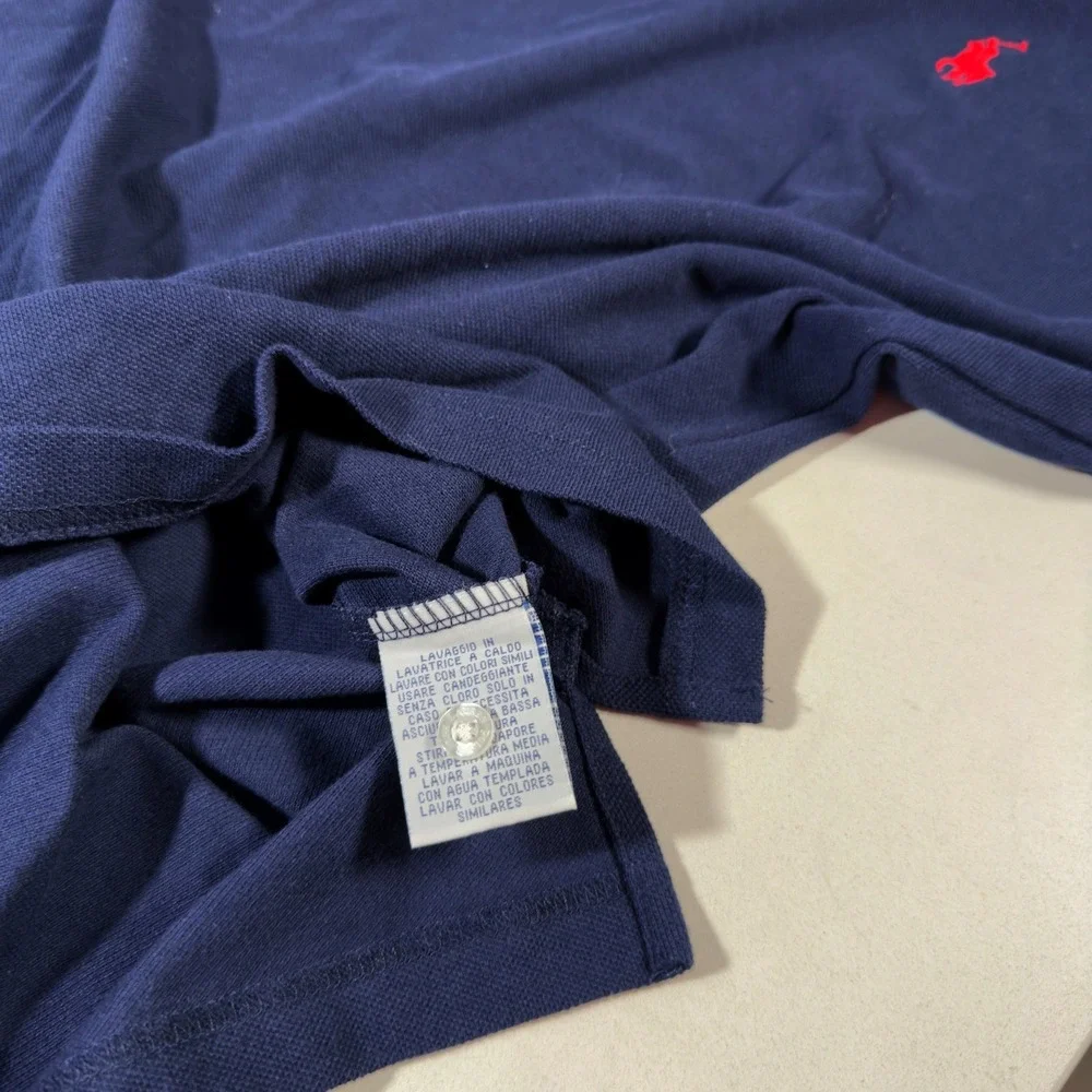Polo Ralph Lauren Polo Shirt Mens XXL Navy New Custom Fit Mesh Pony Logo